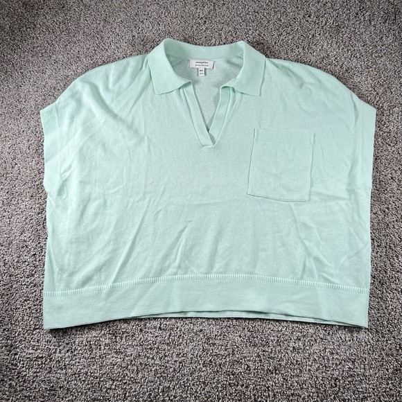 Banana Republic Sweaters - Banana Republic Mint Johnny-Collar Oversized Short Sleeveless Women's Medium‎ /L